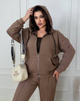 Knit set with a hood  - Twiggy Shop