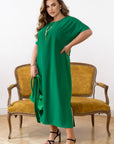 Simple midi dress with belt