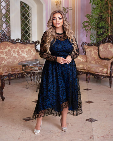 Asymmetrical dress with embroidery  - Twiggy Shop