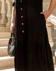 Vestido midi de lino