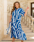 Vestido midi con cinturón
