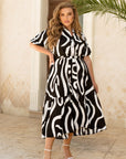 Vestido midi con cinturón