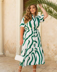 Vestido midi con cinturón