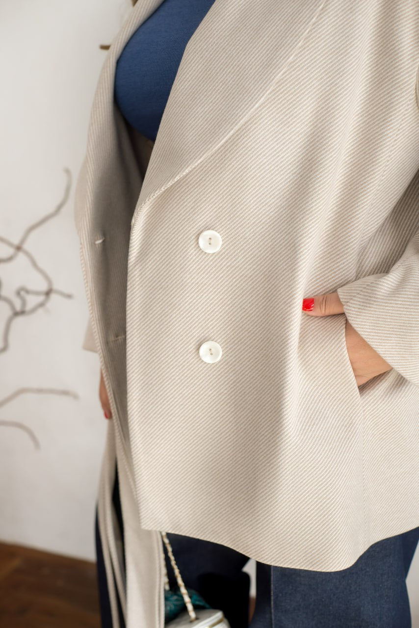 Short coat with belt - Twiggy Shop