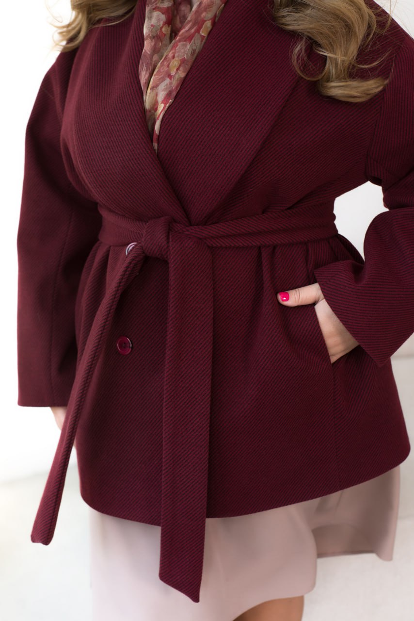 Short coat with belt - Twiggy Shop