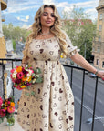 Vestido de algodón con corazones