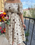 Vestido de algodón con corazones