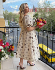 Vestido de algodón con corazones