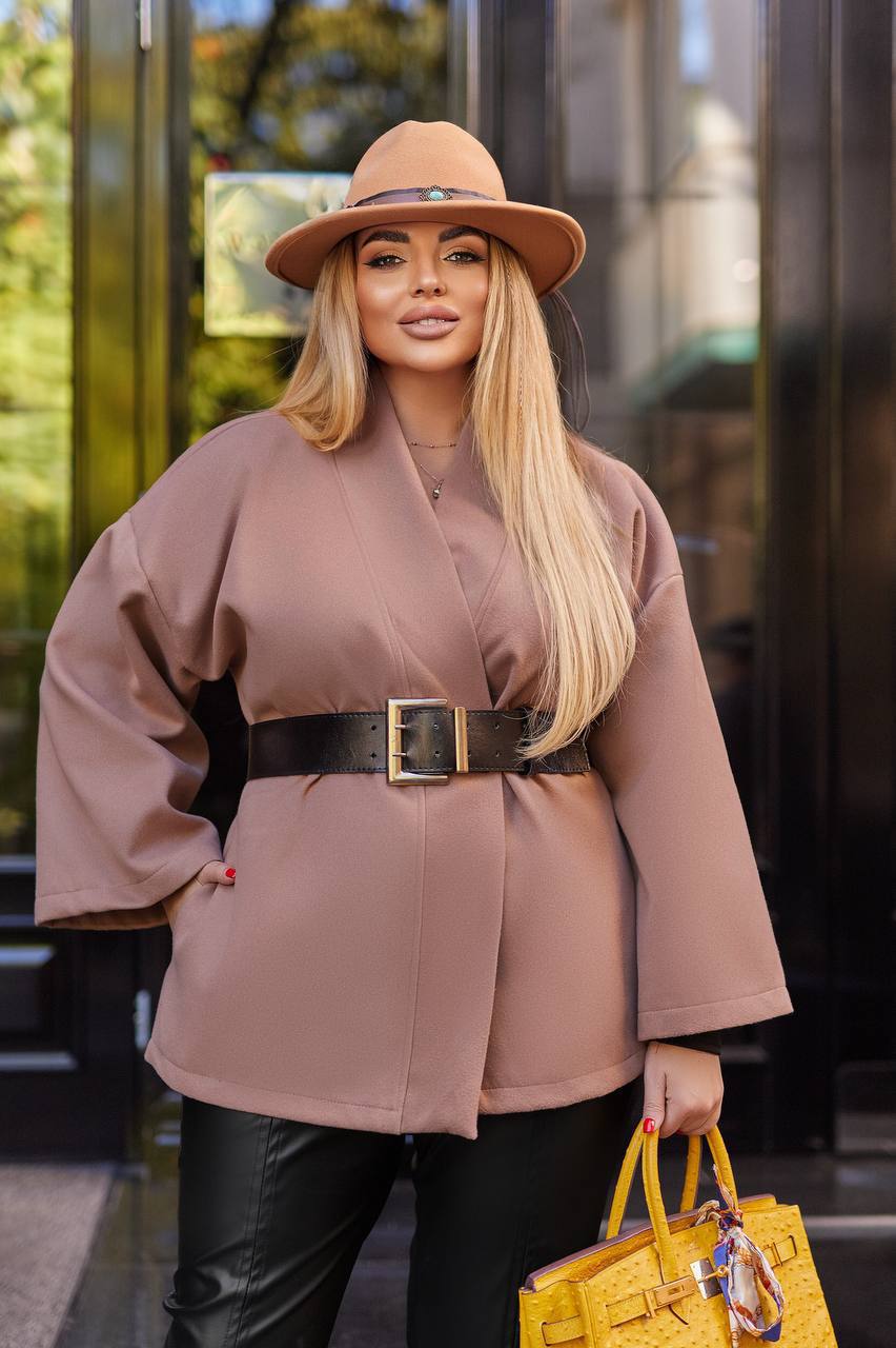 Short coat with belt - Twiggy Shop