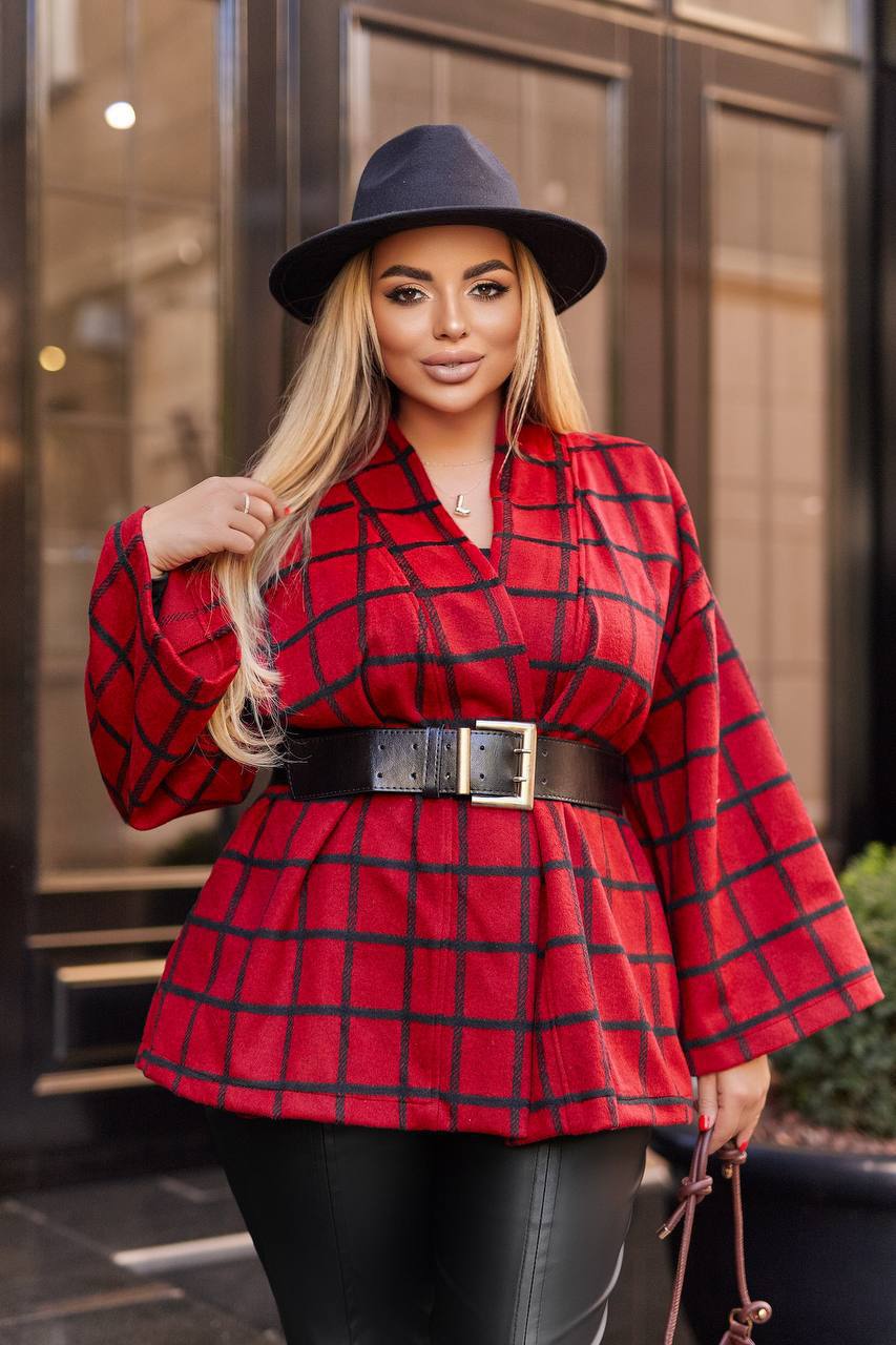 Short coat with belt - Twiggy Shop