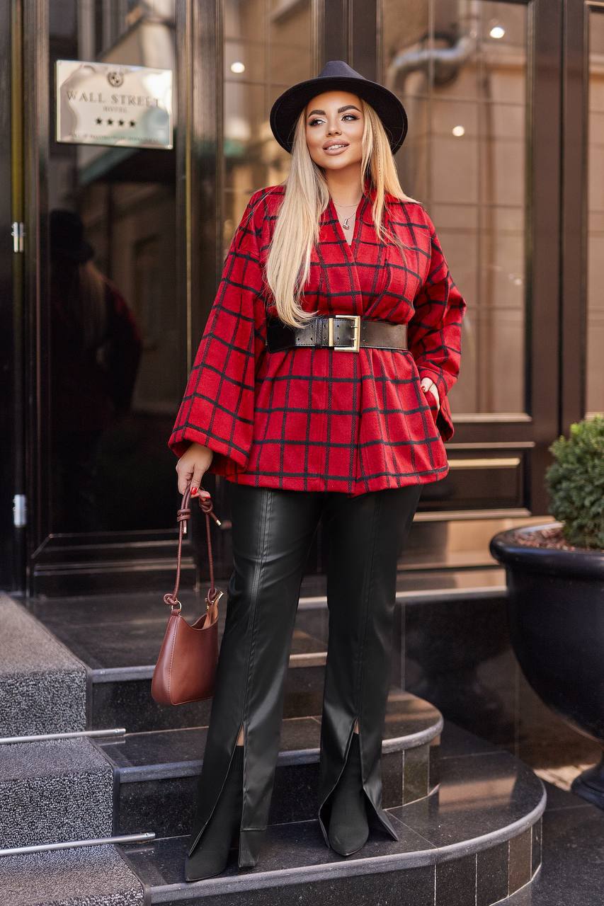 Short coat with belt - Twiggy Shop