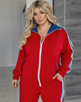 Knit set with denim inserts  - Twiggy Shop
