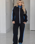 Knit set with denim inserts  - Twiggy Shop