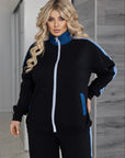 Knit set with denim inserts  - Twiggy Shop