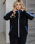 Knit set with denim inserts  - Twiggy Shop