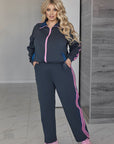 Knit set with denim inserts  - Twiggy Shop