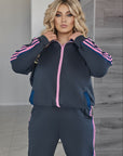 Knit set with denim inserts  - Twiggy Shop