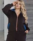 Knit set with denim inserts  - Twiggy Shop