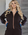 Knit set with denim inserts  - Twiggy Shop