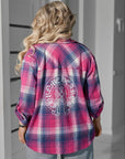 Plaid shirt with stones  - Twiggy Shop