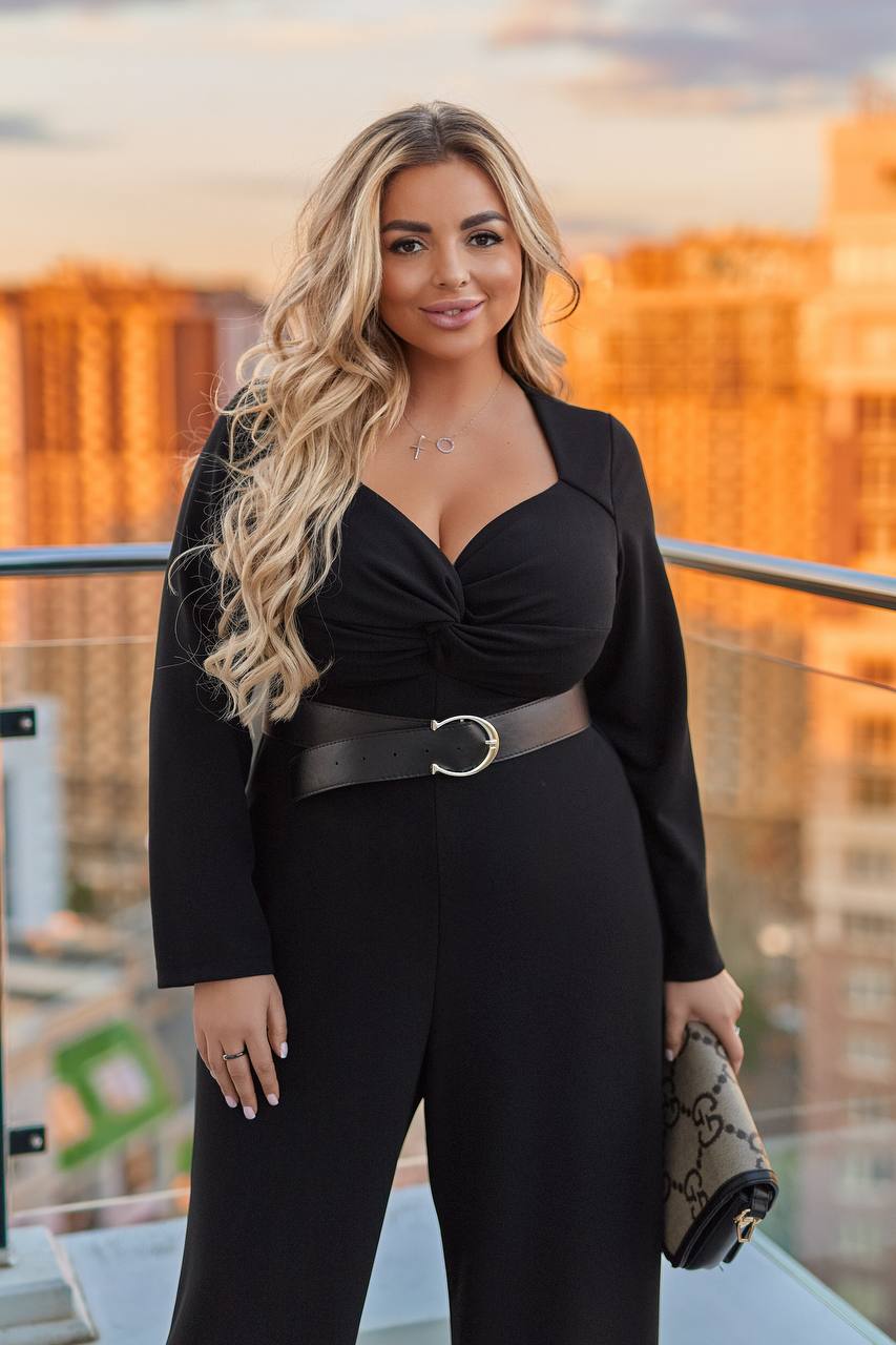 Jumpsuit with a belt  - Twiggy Shop