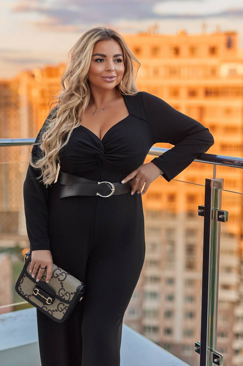 Jumpsuit with a belt  - Twiggy Shop