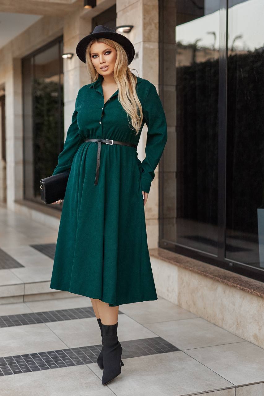 Ribbed velvet dress  - Twiggy Shop