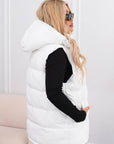 Комплект Hooded vest  от polyester, изображение на Whiteо Hooded vest , подходящ за студено време.