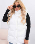 Комплект с Hooded vest  от polyester, уup toбен за ежедневна употреба, в светъл цвят, подходящ за студено време.