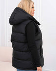 Комплект с Hooded vest  от polyester, изображение на изображение на Black Hooded vest  и елегантен дизайн.