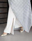 Elegante set in chiffon a pois