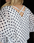 Elegante set in chiffon a pois