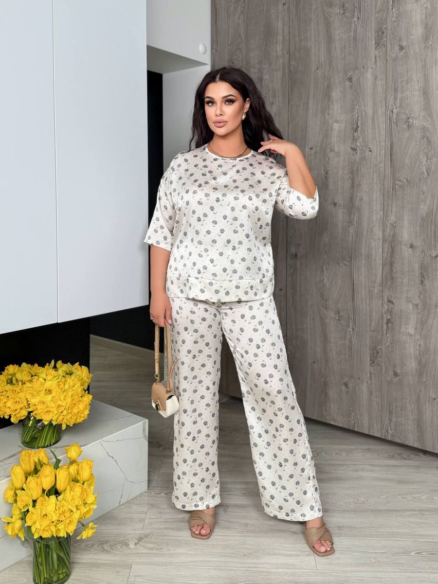 Silk floral set - Twiggy Shop