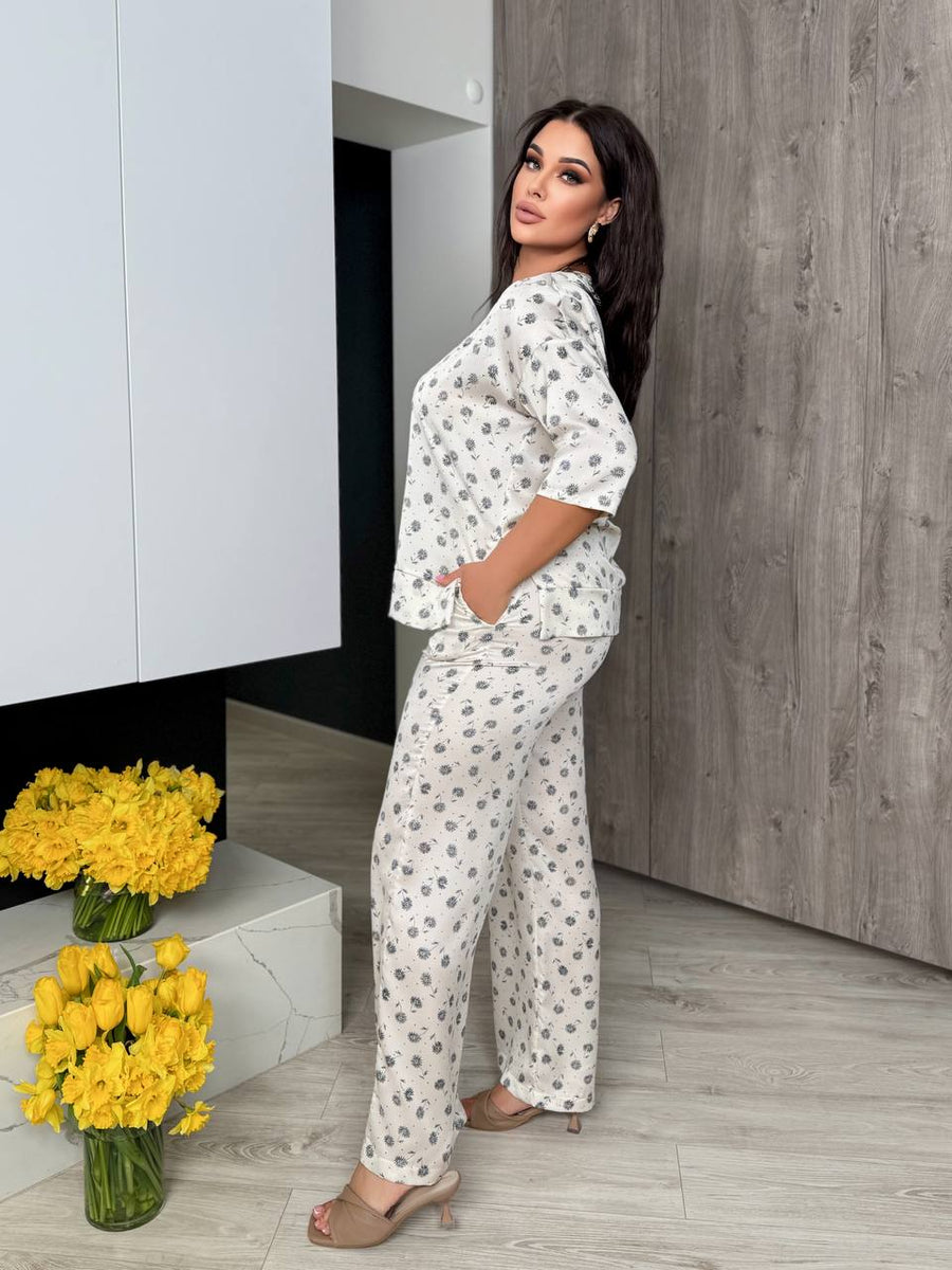 Silk floral set - Twiggy Shop