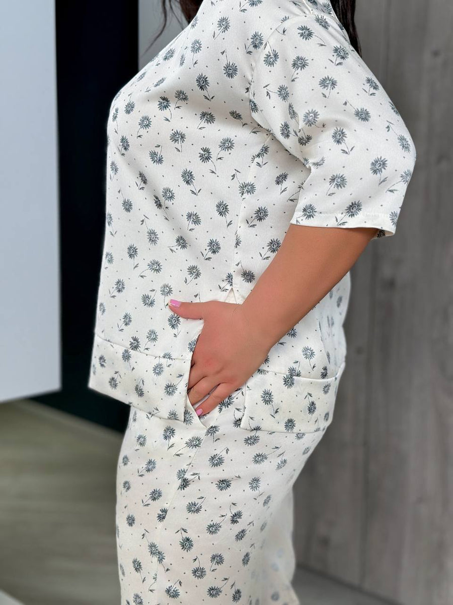 Silk floral set - Twiggy Shop