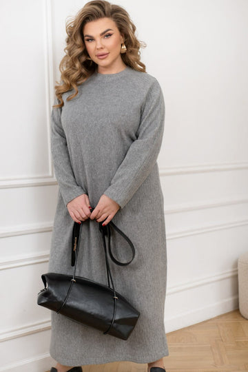 Midi dress made of soft knit  - Twiggy Shop