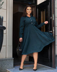 Ribbed velvet dress with pockets - Twiggy Shop