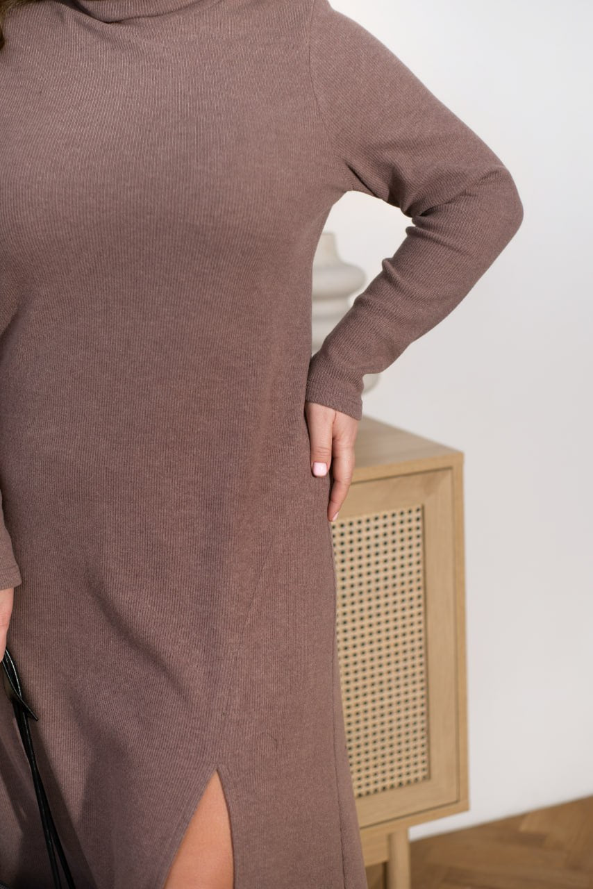 Midi dress made of structured knit  - Twiggy Shop