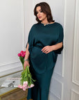 Satin set with a skirt , White цвят, мек и гладък материал, Composition 97% polyester и 3% elastane, за елегантен стил.