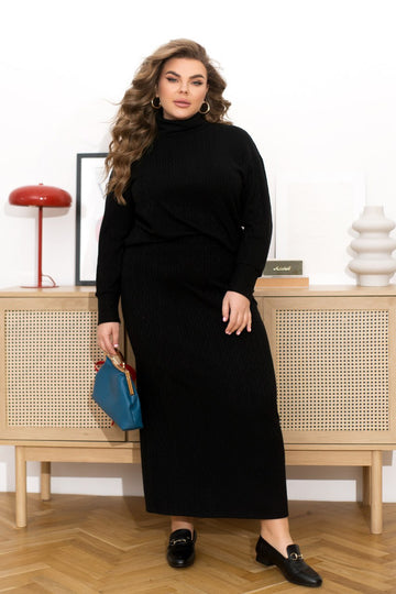 Set with a structured knit skirt  - Twiggy Shop