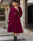 Ribbed velvet dress with pockets - Twiggy Shop