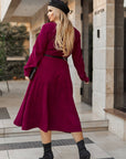 Ribbed velvet dress with pockets - Twiggy Shop