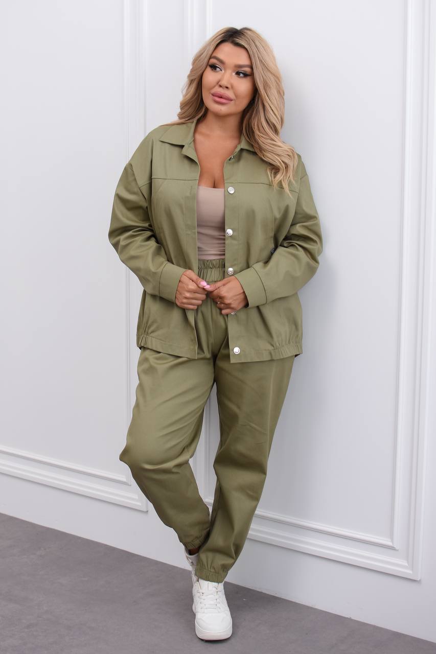 Denim set with buttons  - Twiggy Shop