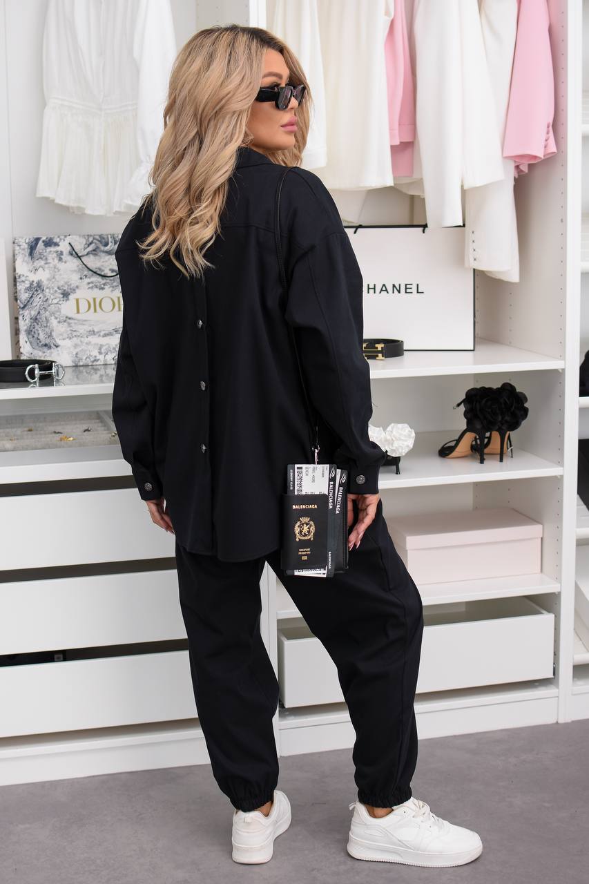 Denim set with buttons  - Twiggy Shop