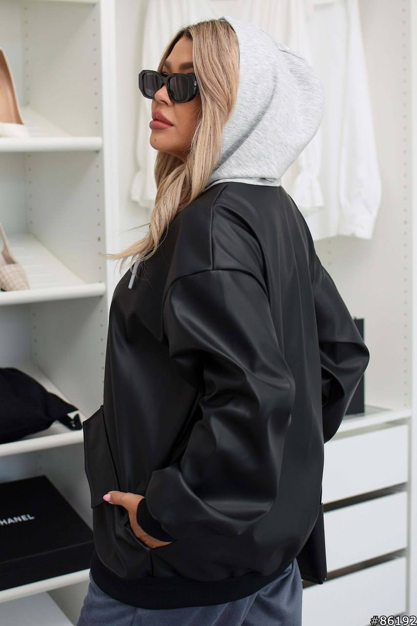 Hooded bomber jacket  - Twiggy Shop