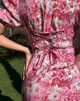 Short dress with puff sleeves  от новогодишната колекция, изработена от cotton и polyester, в ярък дизайн.