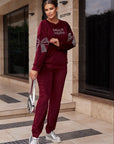 Velvet set with a print - Twiggy Shop