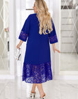 Straight-cut dress with lace - Twiggy Shop