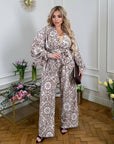 Floral print set  от polyester, изображение на ярък и деликатен дизайн за стиlinen  външен вид.