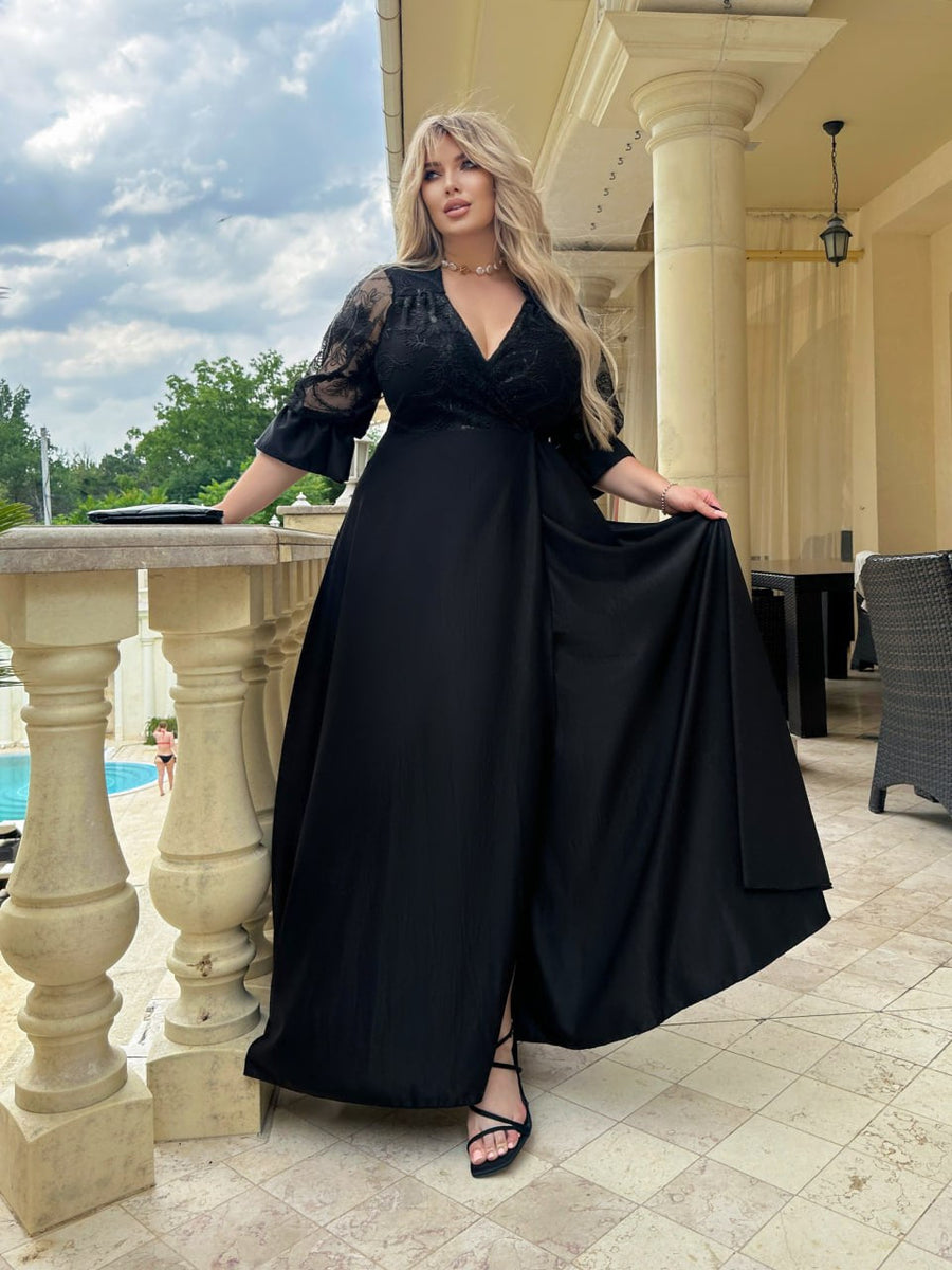 Robe longue avec broderie